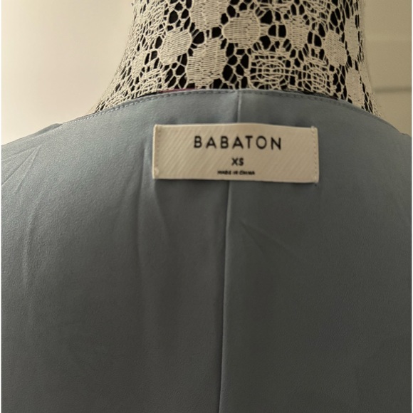 ARITZIA BABATON WALLACE BABY BLUE PURPLE FLORAL WRAP DRESS - Size XS - Picture 5 of 5